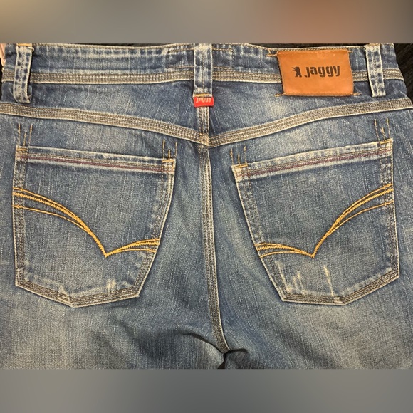Jaggy Jeans Newman Distressed Denim Straight 5 Pocket Button Fly Regular W32 L31 - Picture 2 of 7